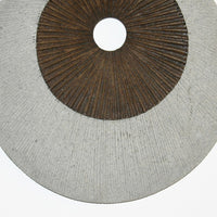 Round and Ribbed Double Layer Sandstone Wall Art, Medium, Brown and Gray - BM205828