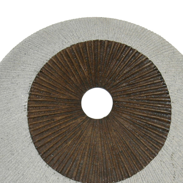 Round and Ribbed Double Layer Sandstone Wall Art, Large, Brown and Gray - BM205829