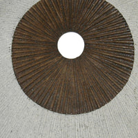 Round and Ribbed Double Layer Sandstone Wall Art, Large, Brown and Gray - BM205829
