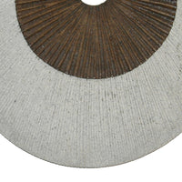 Round and Ribbed Double Layer Sandstone Wall Art, Large, Brown and Gray - BM205829