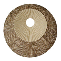 Round and Ribbed Double Layer Sandstone Wall Art, Large, Brown and Beige - BM205832