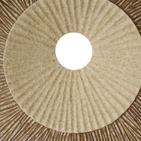 Round and Ribbed Double Layer Sandstone Wall Art, Large, Brown and Beige - BM205832