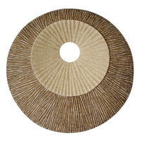 Round and Ribbed Double Layer Sandstone Wall Art, Large, Brown and Beige - BM205832