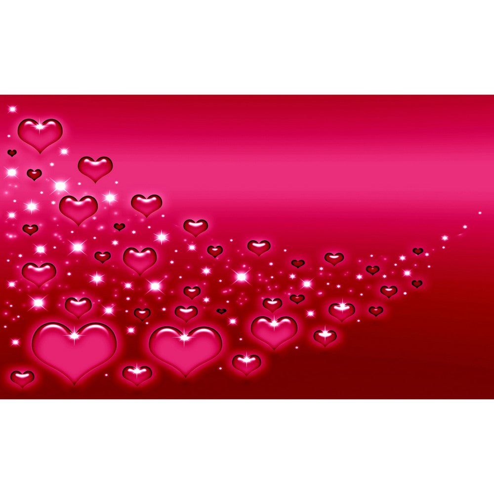 Contemporary Valentine Themed Rectangle Shape Wall Art, Red - BM205842