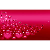 Contemporary Valentine Themed Rectangle Shape Wall Art, Red - BM205842