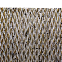 Modern Style Wooden Wall Decor with Patterned Carving, Small, Silver - BM205903