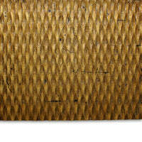 Modern Style Wooden Wall Decor with Patterned Carving, Small, Gold - BM205904