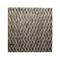 Modern Style Wooden Wall Decor with Patterned Carving, Large, Silver - BM205907