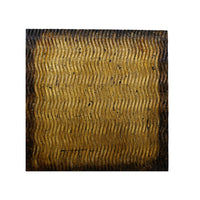Modern Style Wood Wall Decor with Patterned Carving, Large, Gold & Brown - BM205910