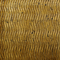 Modern Style Wood Wall Decor with Patterned Carving, Large, Gold & Brown - BM205910
