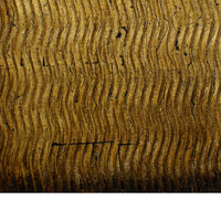 Modern Style Wood Wall Decor with Patterned Carving, Large, Gold & Brown - BM205910