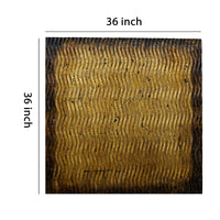 Modern Style Wood Wall Decor with Patterned Carving, Large, Gold & Brown - BM205910