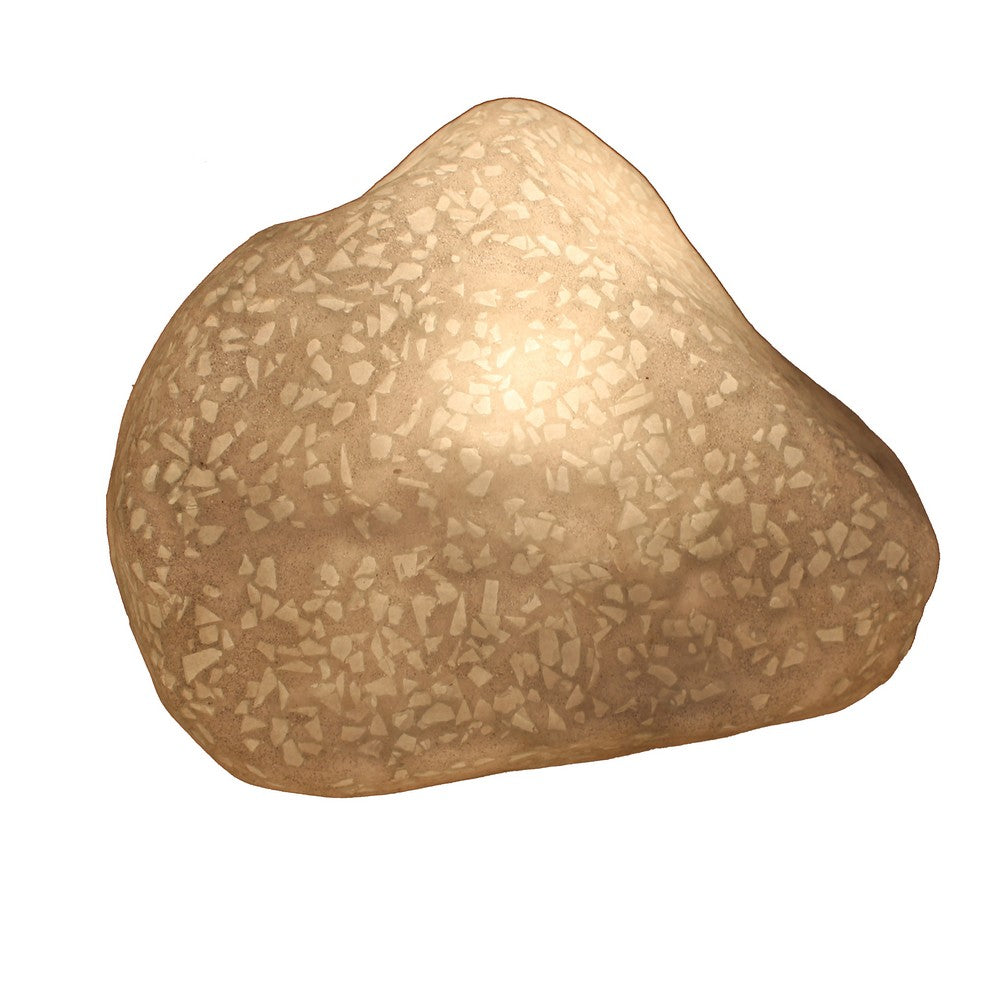 Contemporary Sandstone Polished Ball with Glass Shrapnel, Bronze - BM205918