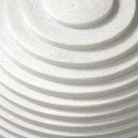 Contemporary Sandstone Polished Ball with Step Carved Lines, White - BM205919