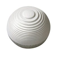 Contemporary Sandstone Polished Ball with Step Carved Lines, White - BM205919