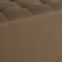 Classic Canvas Upholstered Bench with Button Tufting, Brown - BM205926