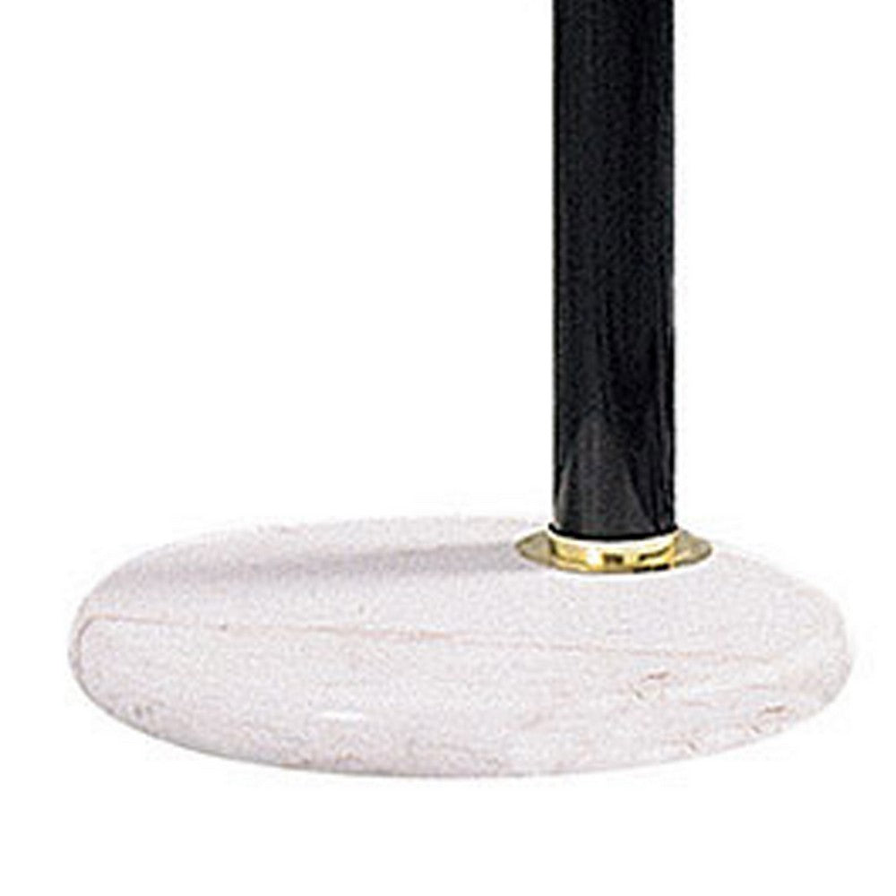 Modern Metal Arch Lamp with 4 Lights and Marble base, Gold and Black - BM206255