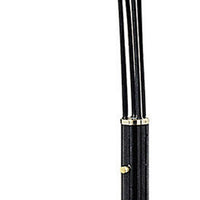 Modern Metal Arch Lamp with 4 Lights and Marble base, Gold and Black - BM206255