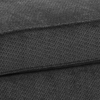 Rectangular Textured Fabric Upholstered Ottoman, Charcoal Gray - BM206318