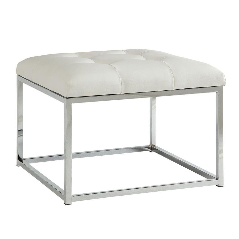 Metal frame outlet ottoman