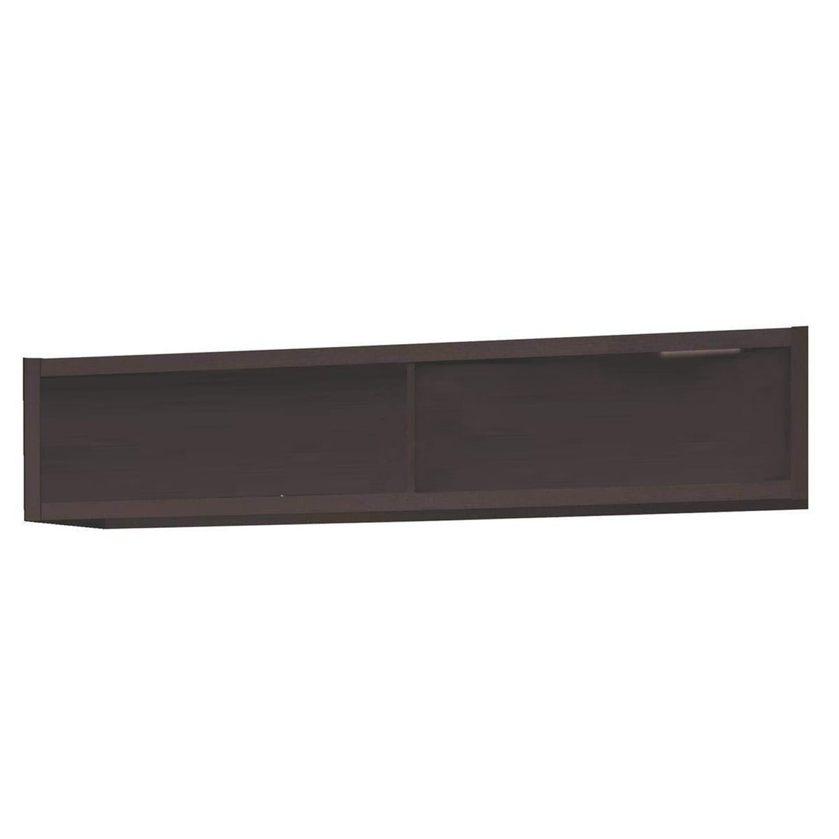 Wooden Media Cabinet Bridge with Back Panel, Espresso Brown