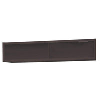 Wooden Media Cabinet Bridge with Back Panel, Espresso Brown