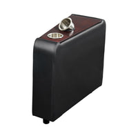 Leatherette Console with 2 Removable Metal Cup Holders, Black and Silver - BM206530