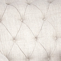 Wooden Accent Chair with Fabric and Faux Leather Upholstery,Gray and Cream  - BM207164