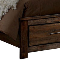 Wooden Queen Size Bed with 2 Drawer storage, Brown - BM207725