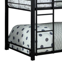 3 Tier Bunk Bed with Attached Ladders, Black - BM207737