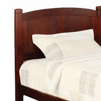 Transitional Wooden Twin Bed with Panelled Headboard and Footboard, Brown - BM207882