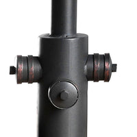 Bar Table with Fire Hydrant Style Metal Base, Black and Brown - BM207902