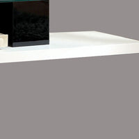 Contemporary Style TV Console with Glass Top and Pedestal Base, Multicolor - BM208001