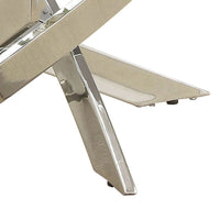 Oval Shape Glass Top Coffee Table with Criss Cross Base, Silver and Clear - BM208078