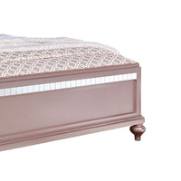 Contemporary Styled Twin Bed with Padded Button Tufted Headboard, Pink - BM208999
