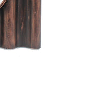 Traditional Style Wooden Round Mirror with Panpipe Style Frame , Brown - BM209096
