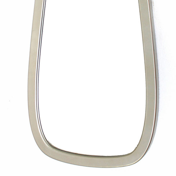 Modern Style Wooden Wall Mirror with Oval Teardrop Shape, Gold - BM209104