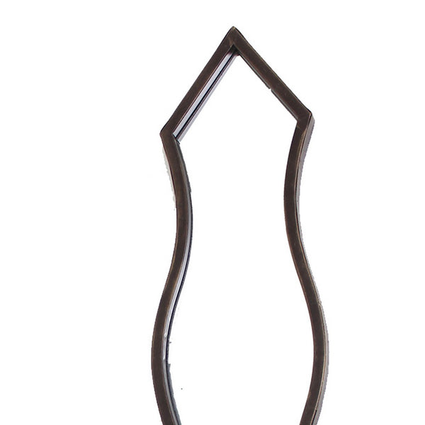 Metal Wall Mirror with Scalloped Shaped Border, Set of Two, Bronze - BM209109