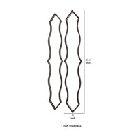 Metal Wall Mirror with Scalloped Shaped Border, Set of Two, Bronze - BM209109