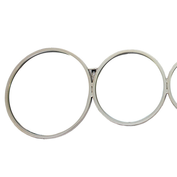 Metal Wall Decor in Multiple Sizes and Tapered Bubble Shape, Silver - BM209112