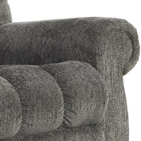 Upholstered Metal Frame Power Lift Recliner with Tufted Seat and Back in Gray - BM209297