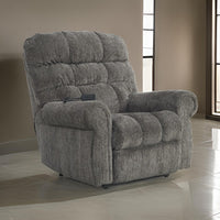 Upholstered Metal Frame Power Lift Recliner with Tufted Seat and Back in Gray - BM209297