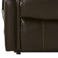 Leatherette Metal Frame Power Lift Recliner with Tufted Back in Brown - BM209308