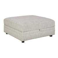 Wooden Ottoman with Hidden Storage and Tubular Legs in White - BM209320