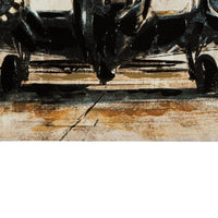 Gallery Wrapped Canvas Wall Art with Airplane Print, Brown and Black  - BM209415