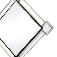 Diamond Shaped Beveled Accent Wall Mirror with Mirror Inserts, Silver - BM209637