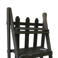 Transitional Style Wooden Garden Shelf with Fence Like Front, Brown - BM210379
