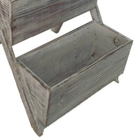 Transitional Style Wooden 2 Tier Garden Shelf with White Wash Finish, Brown - BM210381