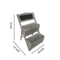 Transitional Style Wooden 2 Tier Garden Shelf with White Wash Finish, Brown - BM210381