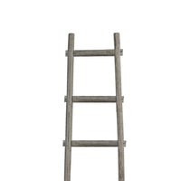 Transitional Style Wooden Decor Ladder with 6 Steps, Gray - BM210393